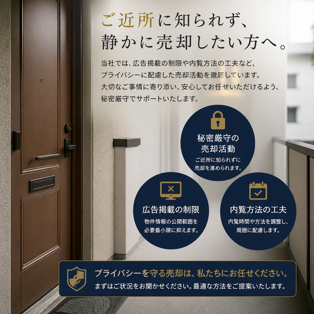 マンション売却 近所にバレない 名古屋
