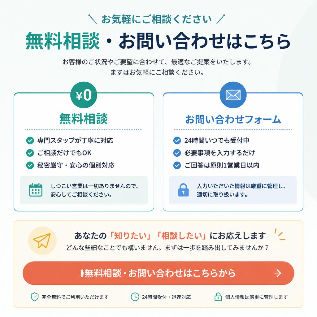 お問い合わせ・無料相談のご案内