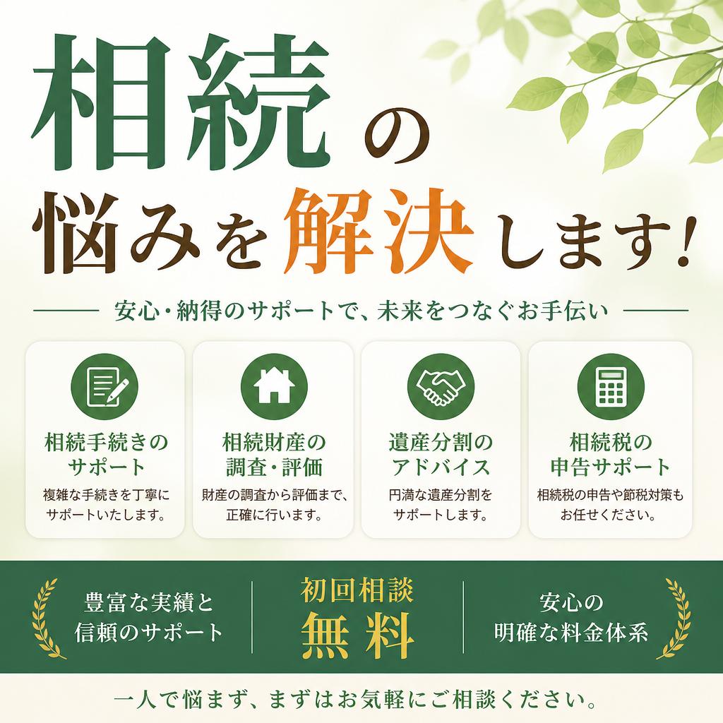 相続の悩みを解決します！