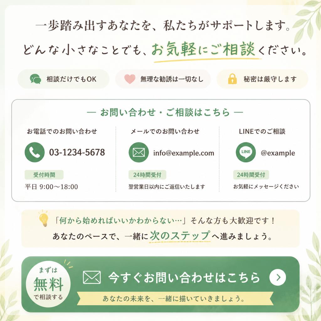 お問い合わせ・無料相談のご案内