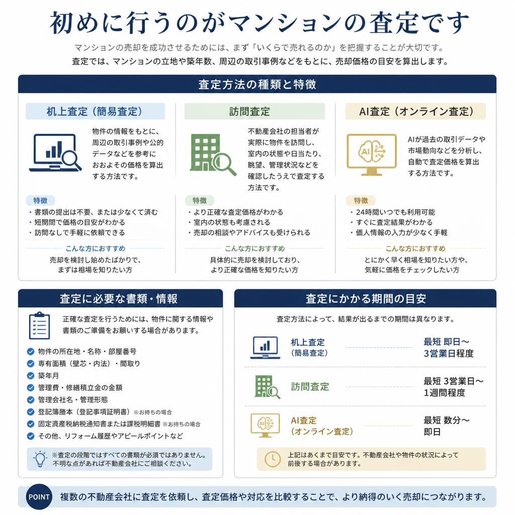 マンション査定のステップ