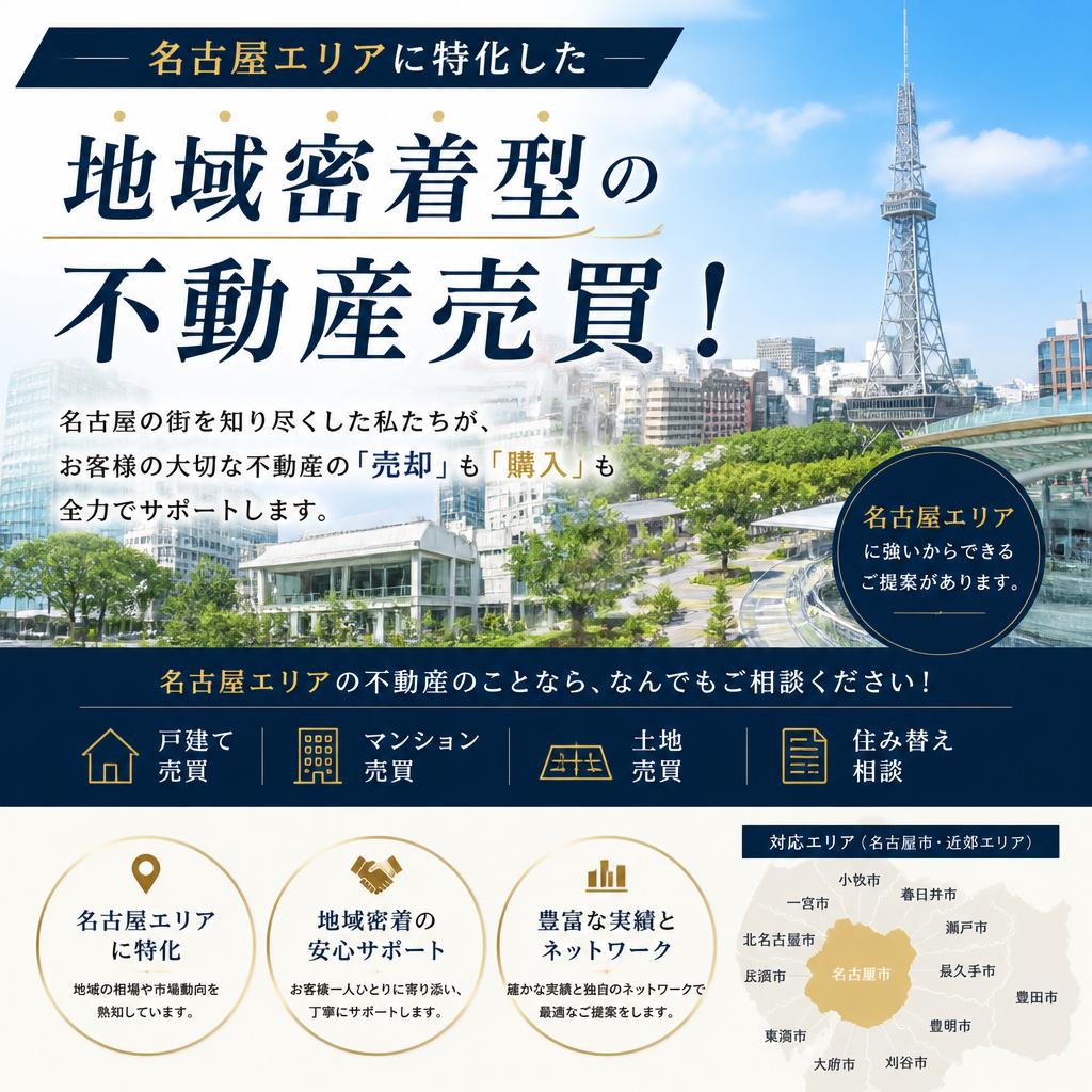【名古屋エリアに強い】地域密着型の不動産売買の特性‼