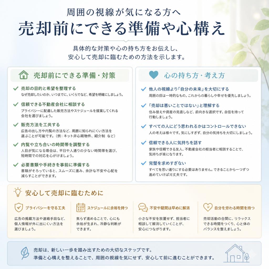 周囲の視線を気にしないための準備