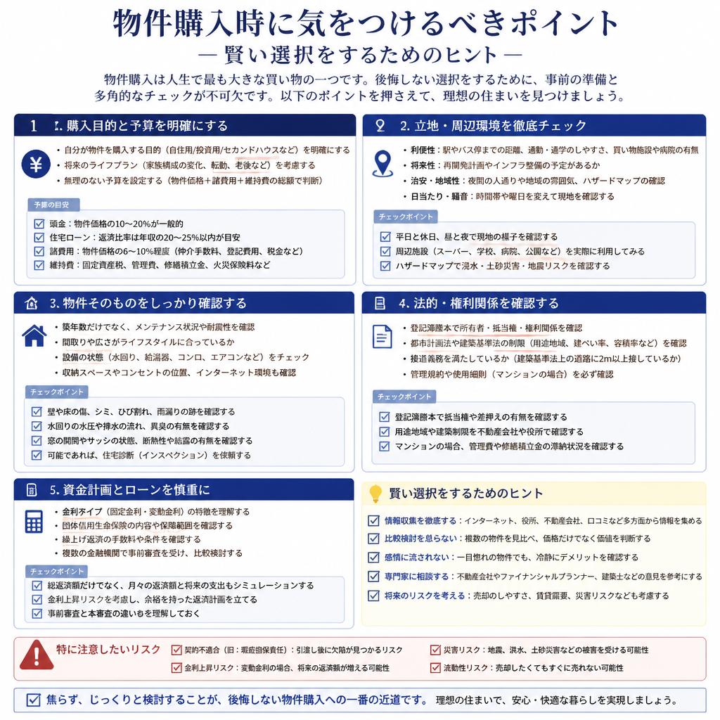 購入時の注意点を押さえておこう