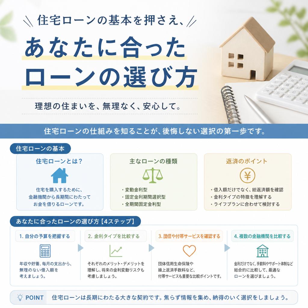 住宅ローンの基礎知識と選び方