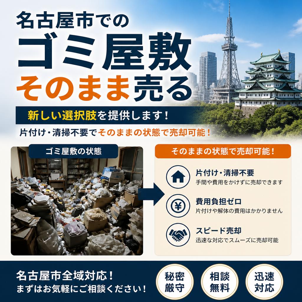 【名古屋市でのゴミ屋敷】そのまま売れる？新しい選択肢を提供します。