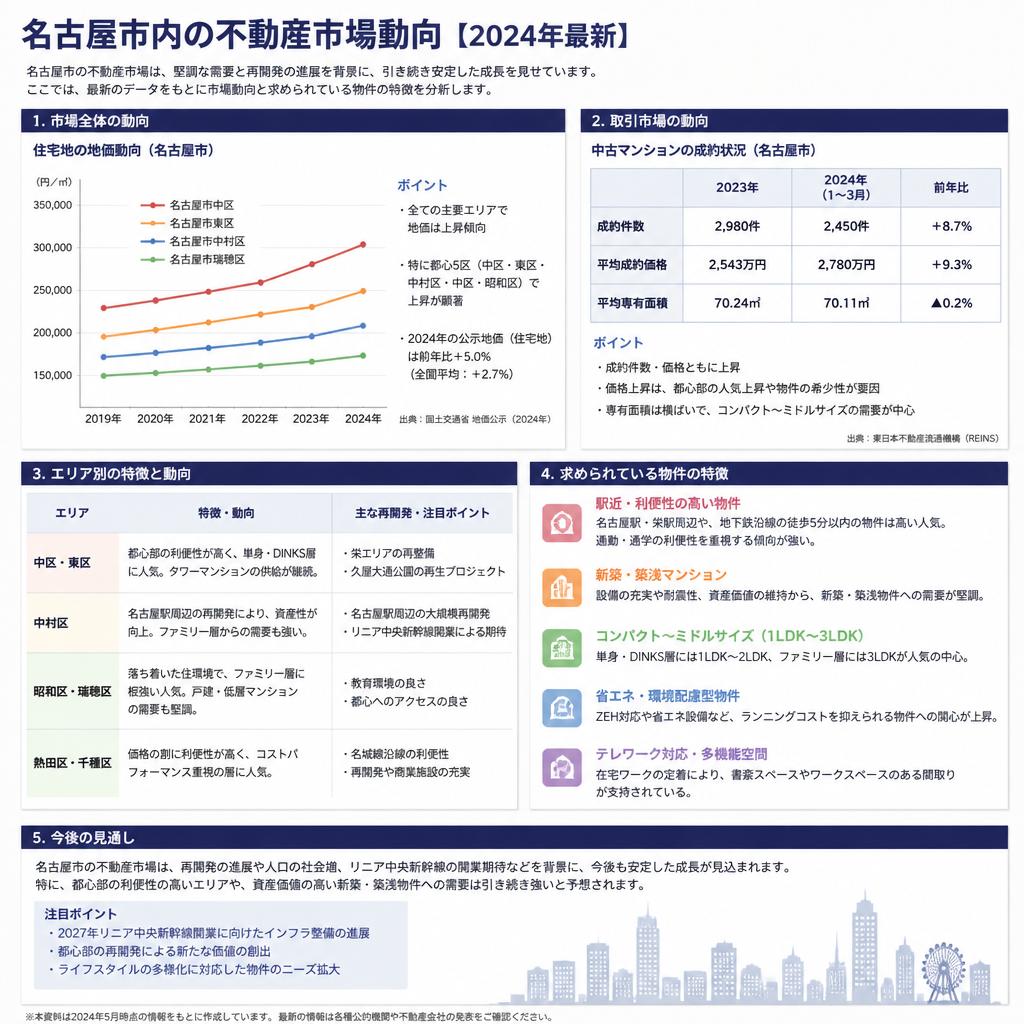 名古屋市の不動産市場について