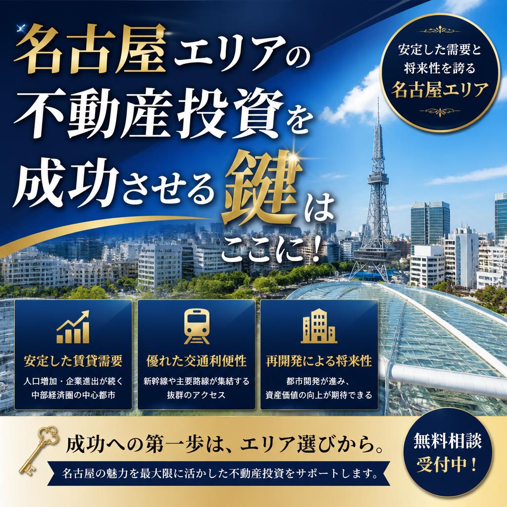【名古屋エリアの不動産投資】成功させるポイントは！