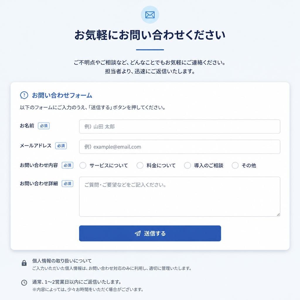 今すぐお問い合わせを！