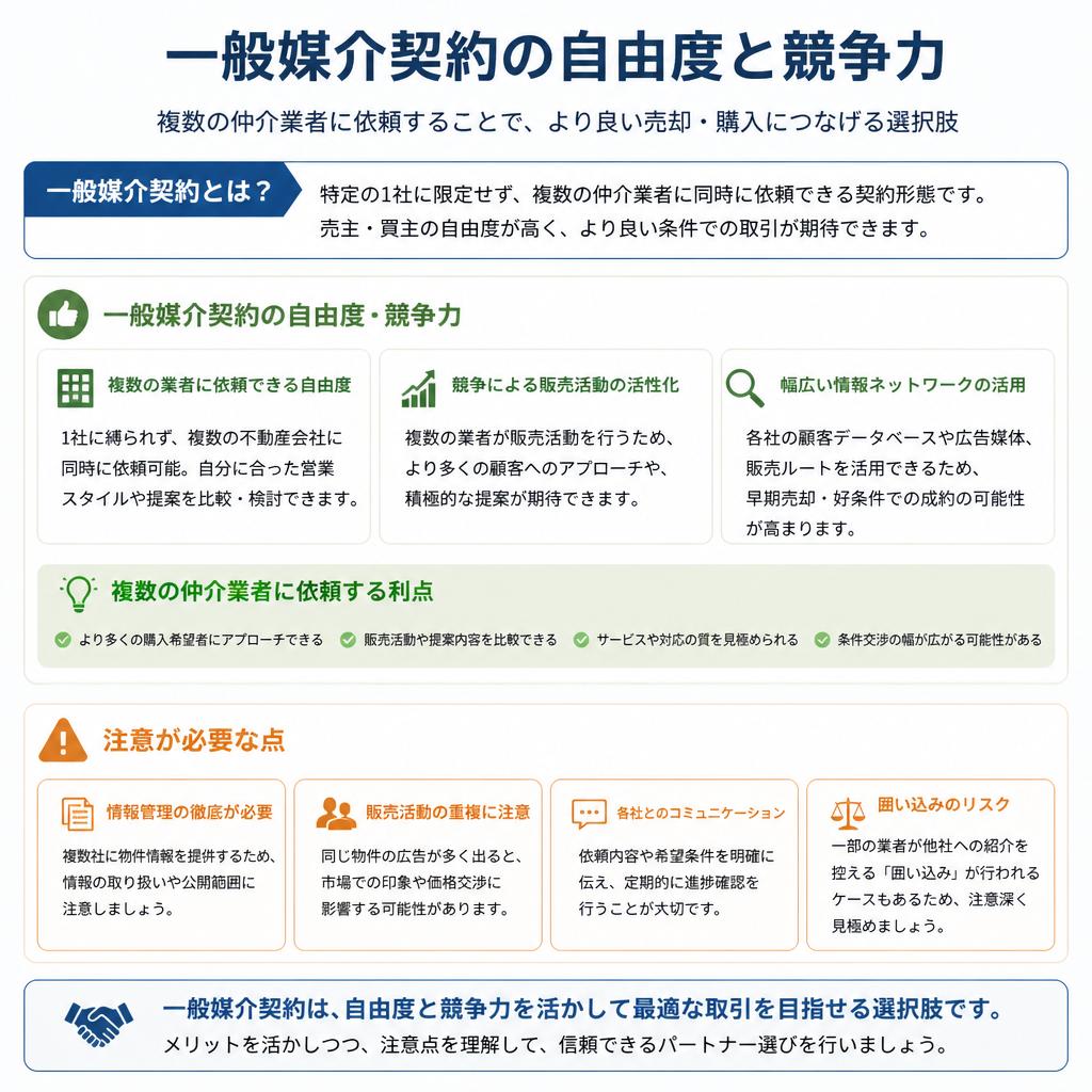 一般媒介契約の利点と注意点
