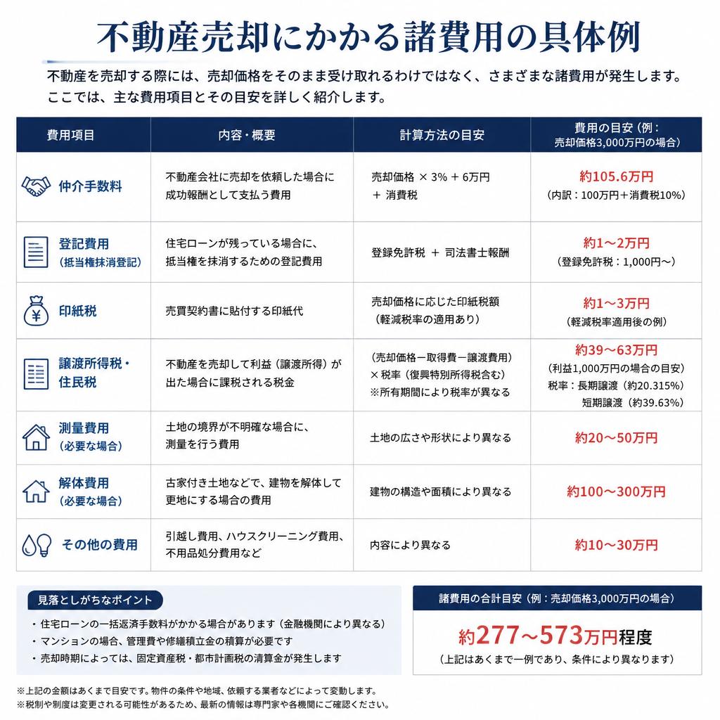 諸費用の種類とその内容