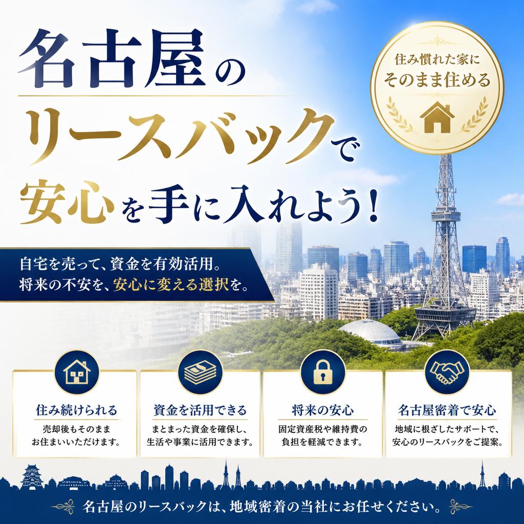 【名古屋のリースバック】でローン返済の解消、相続対策にも！