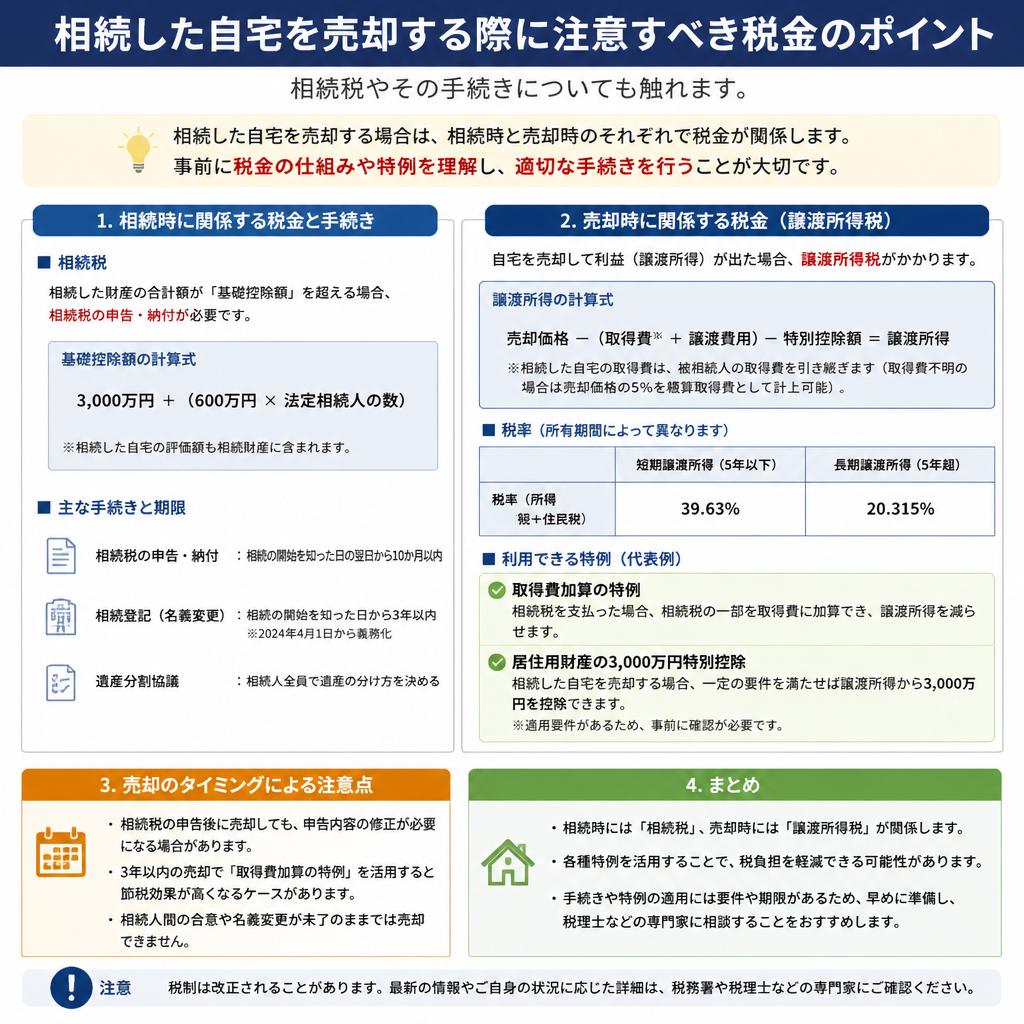 相続物件売却時の特別な注意点