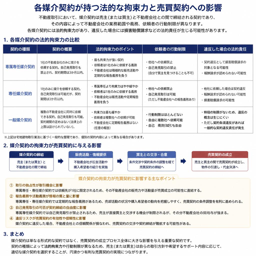 媒介契約の拘束力とは？