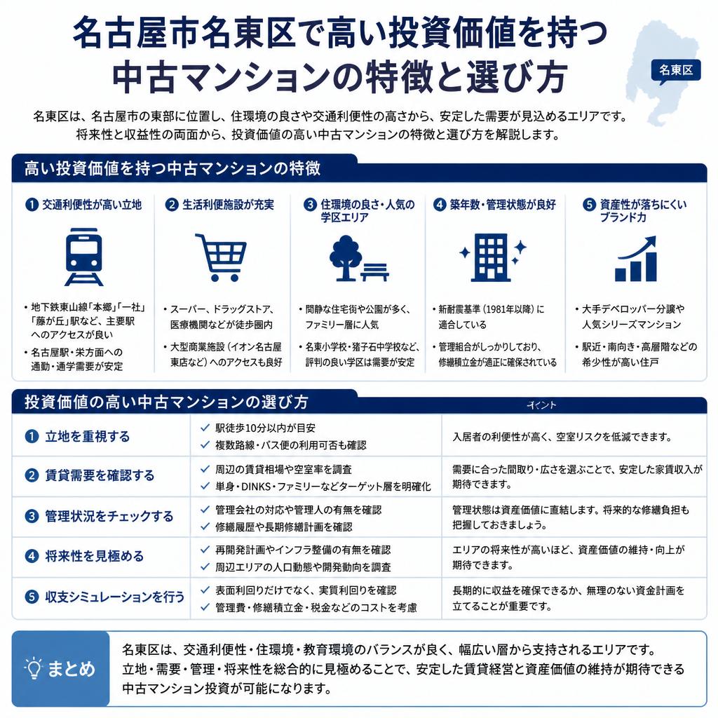名東区の優良物件の特徴