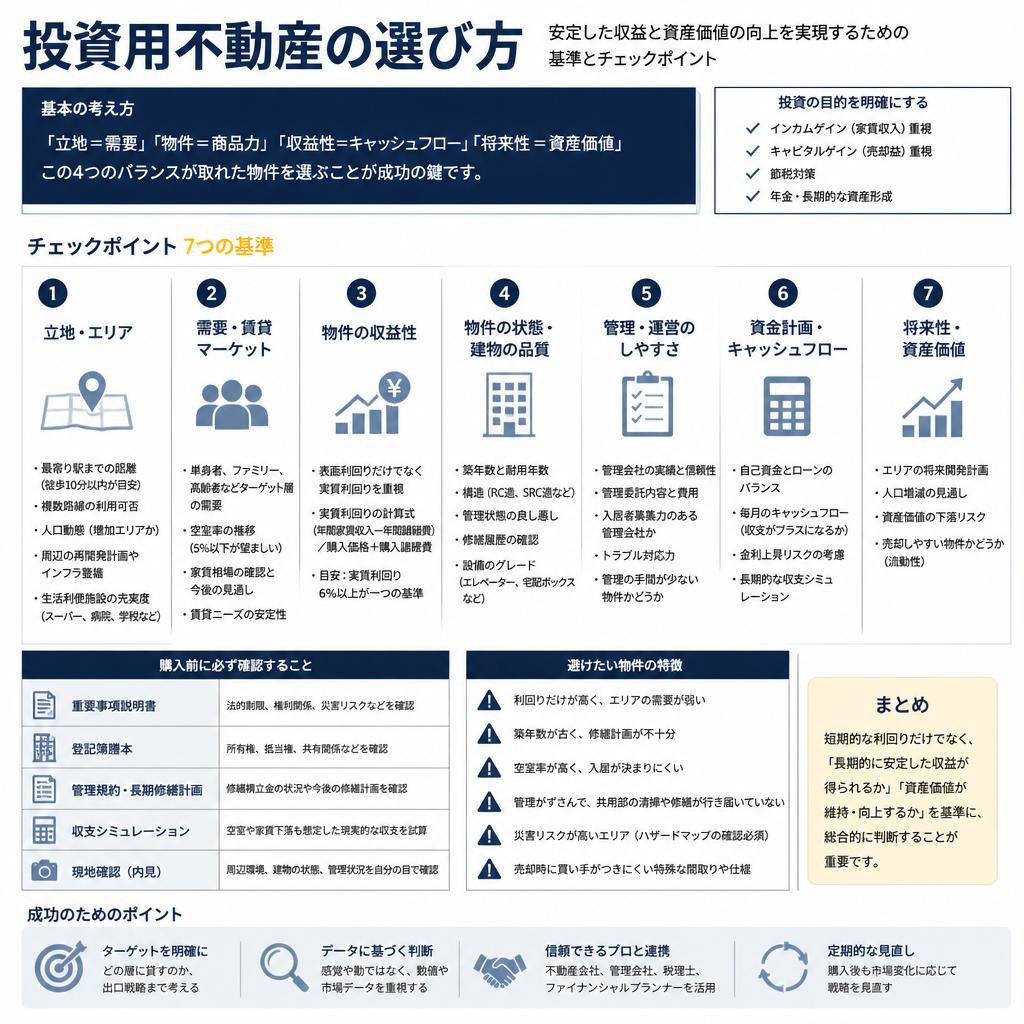 投資用物件の選び方
