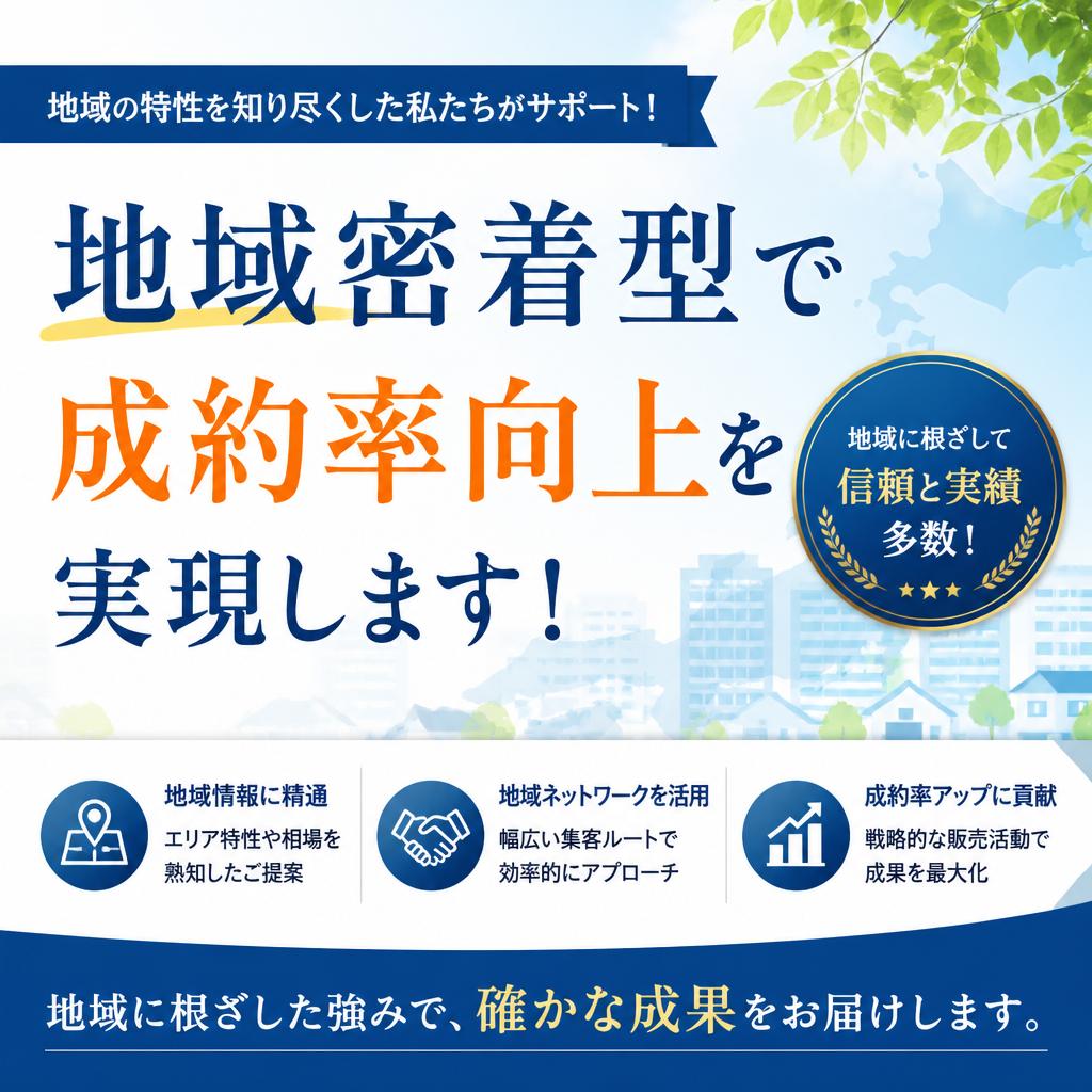 【名古屋市地域密着型】成約率が高い仲介会社を実現します！