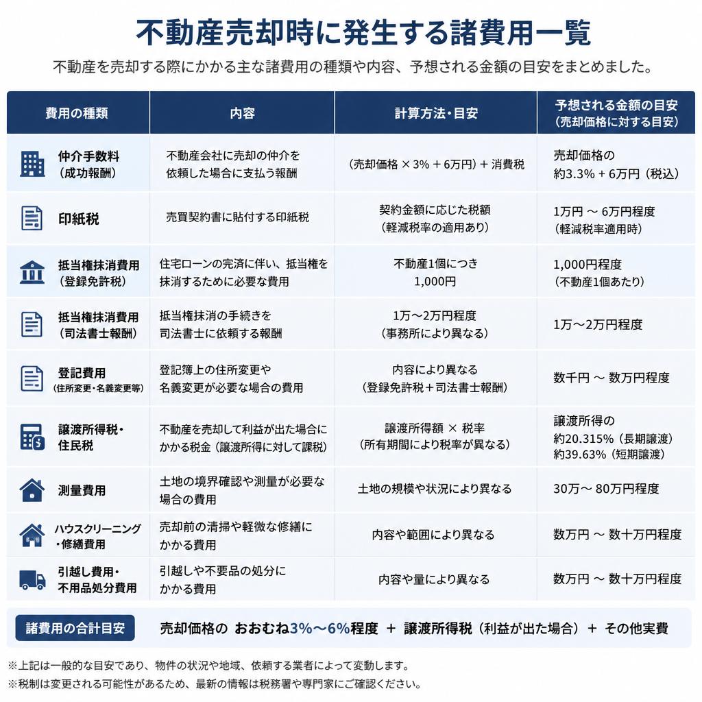 不動産売却に必要な諸費用とは？