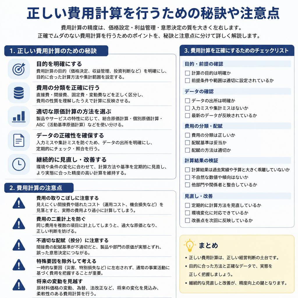 成功するための費用計算のポイント