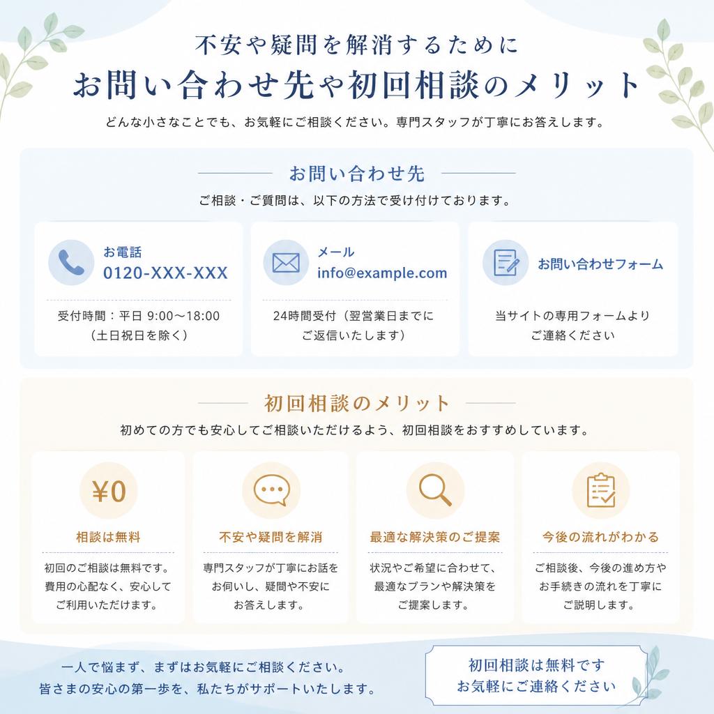 一歩踏み出すためのご相談窓口