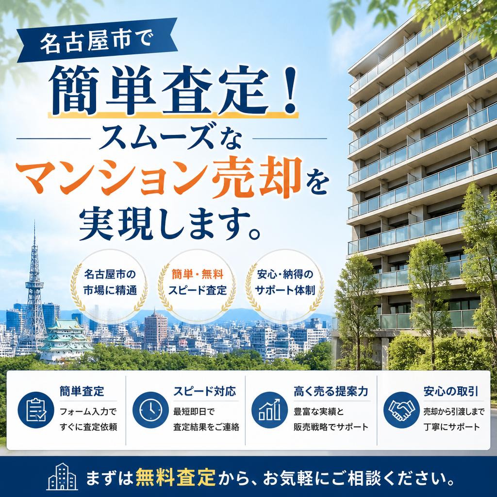 【名古屋市で簡単査定】マンション売却どうする？