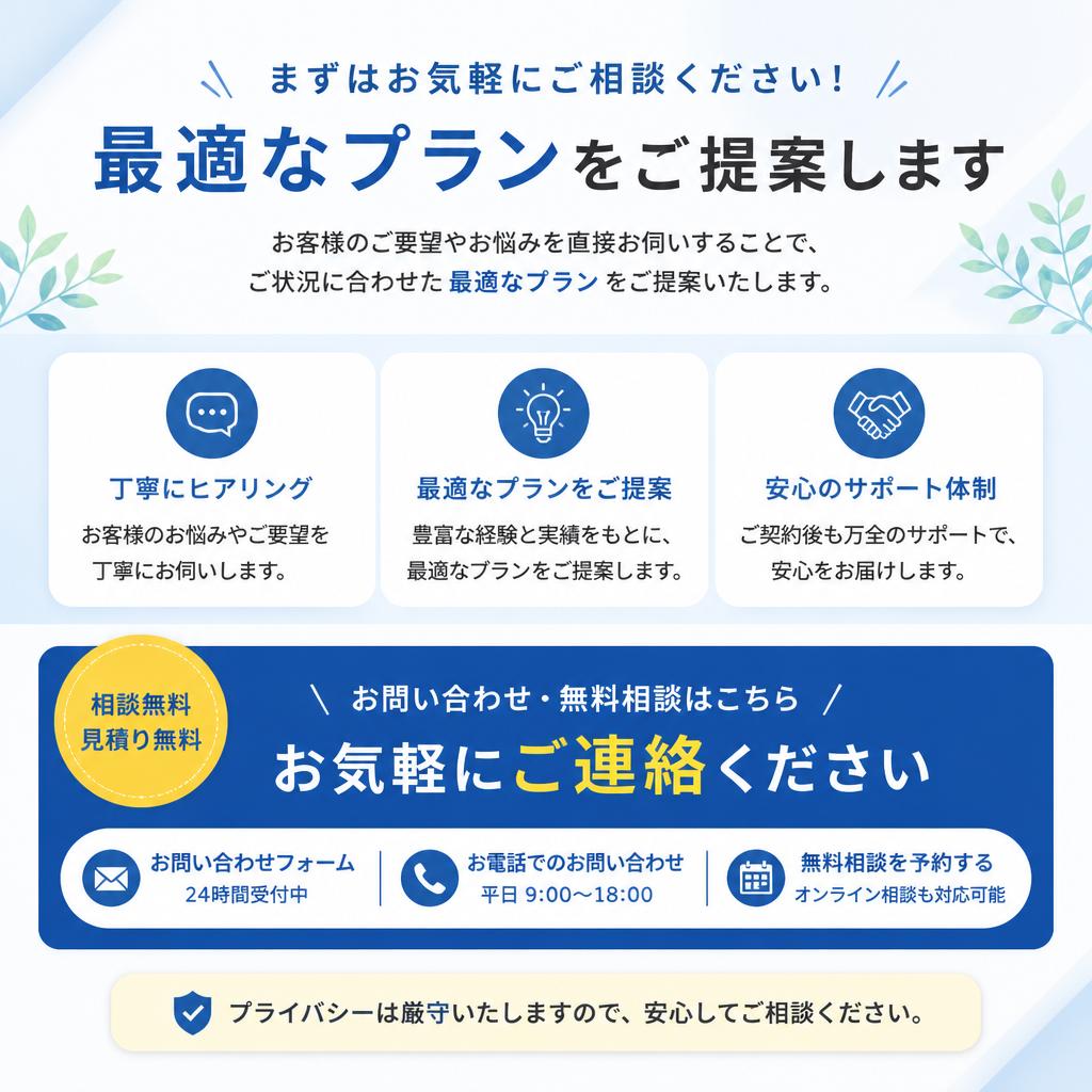 7. お問い合わせ・無料相談のご案内