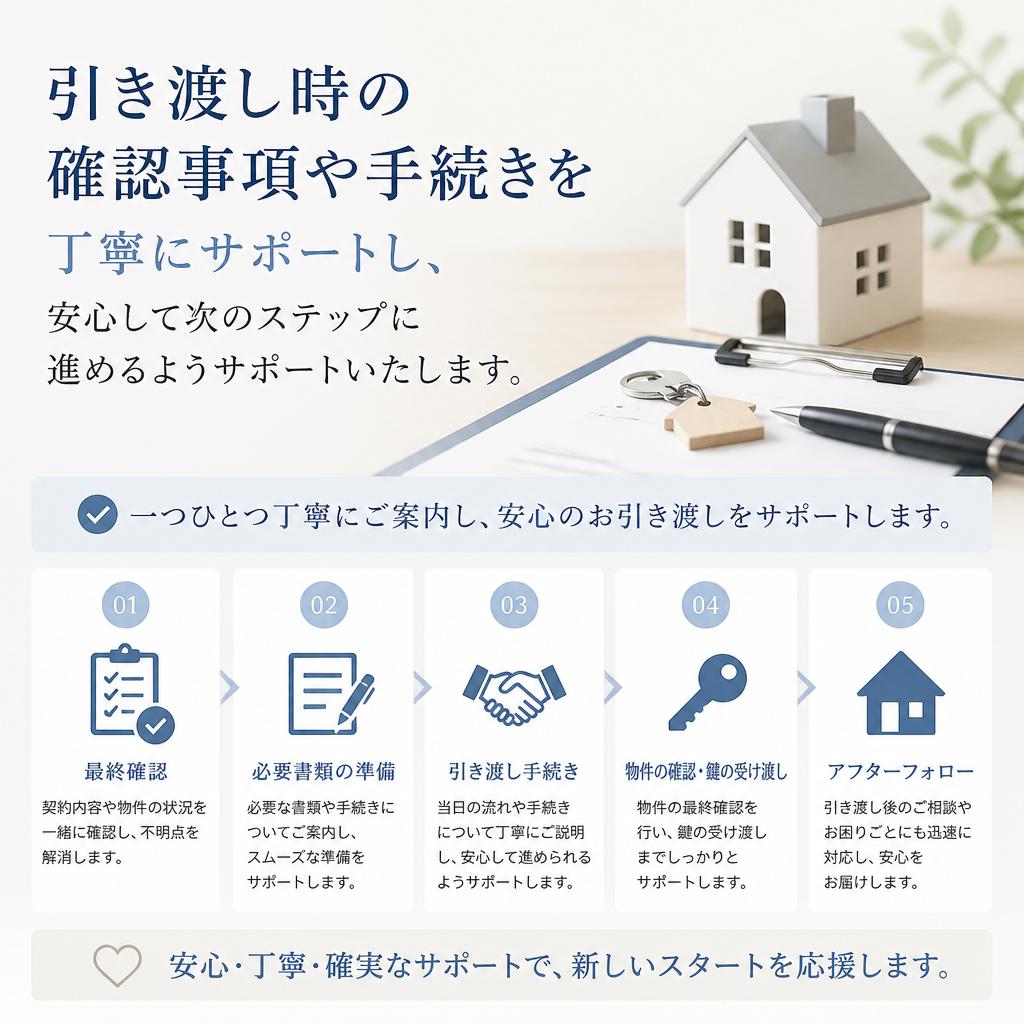 5. 引き渡しに関するサポート