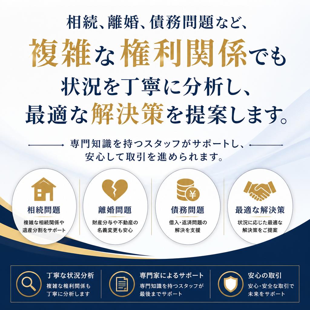 複雑な権利関係への対応力