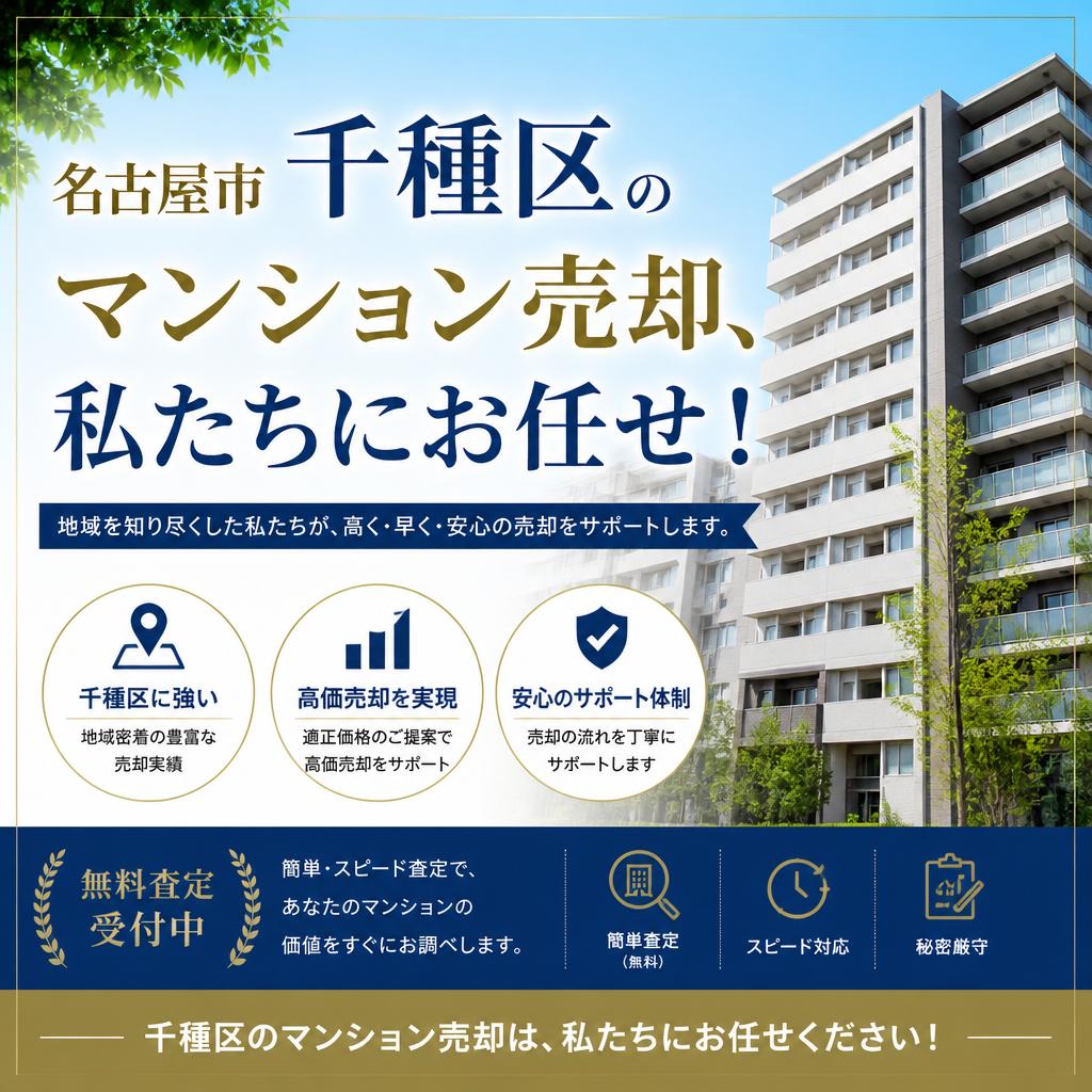 名古屋市千種区のマンション売却、私たちにお任せ！