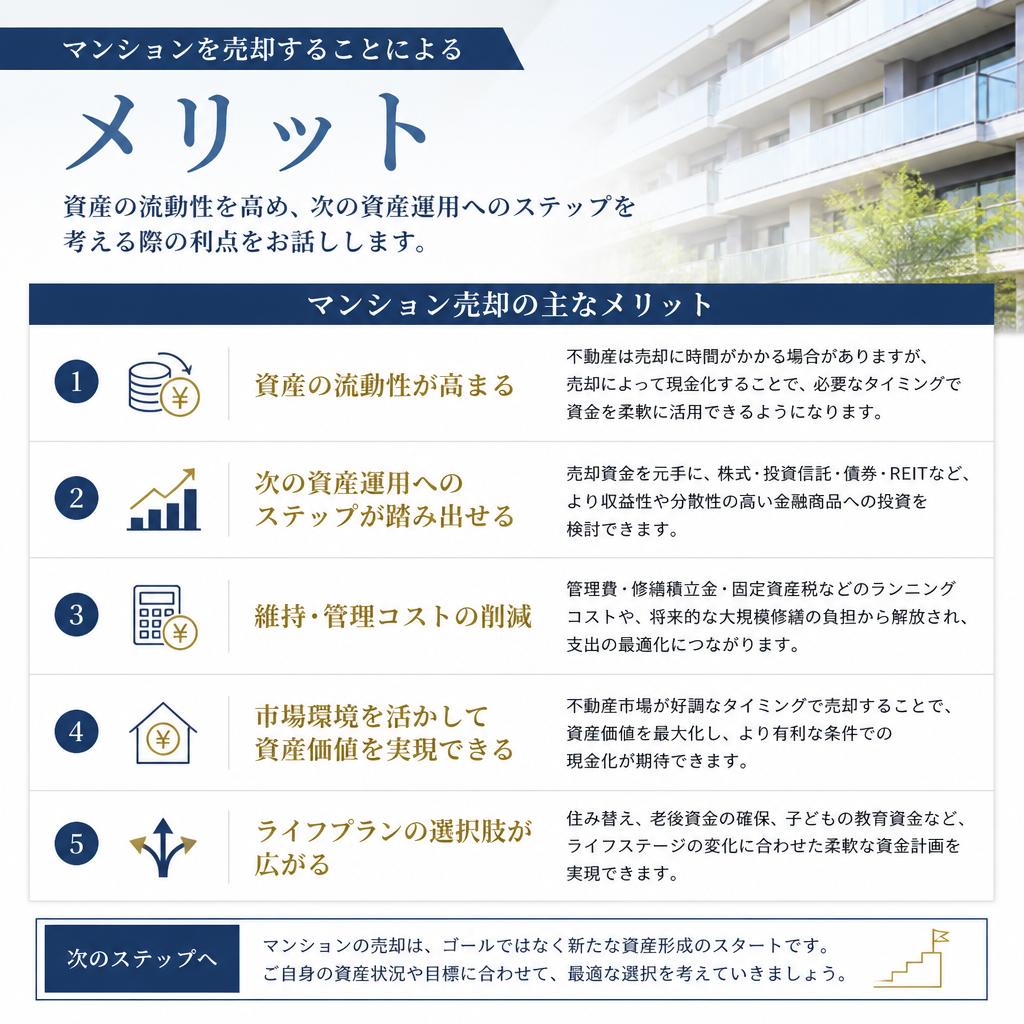 マンション売却のメリット