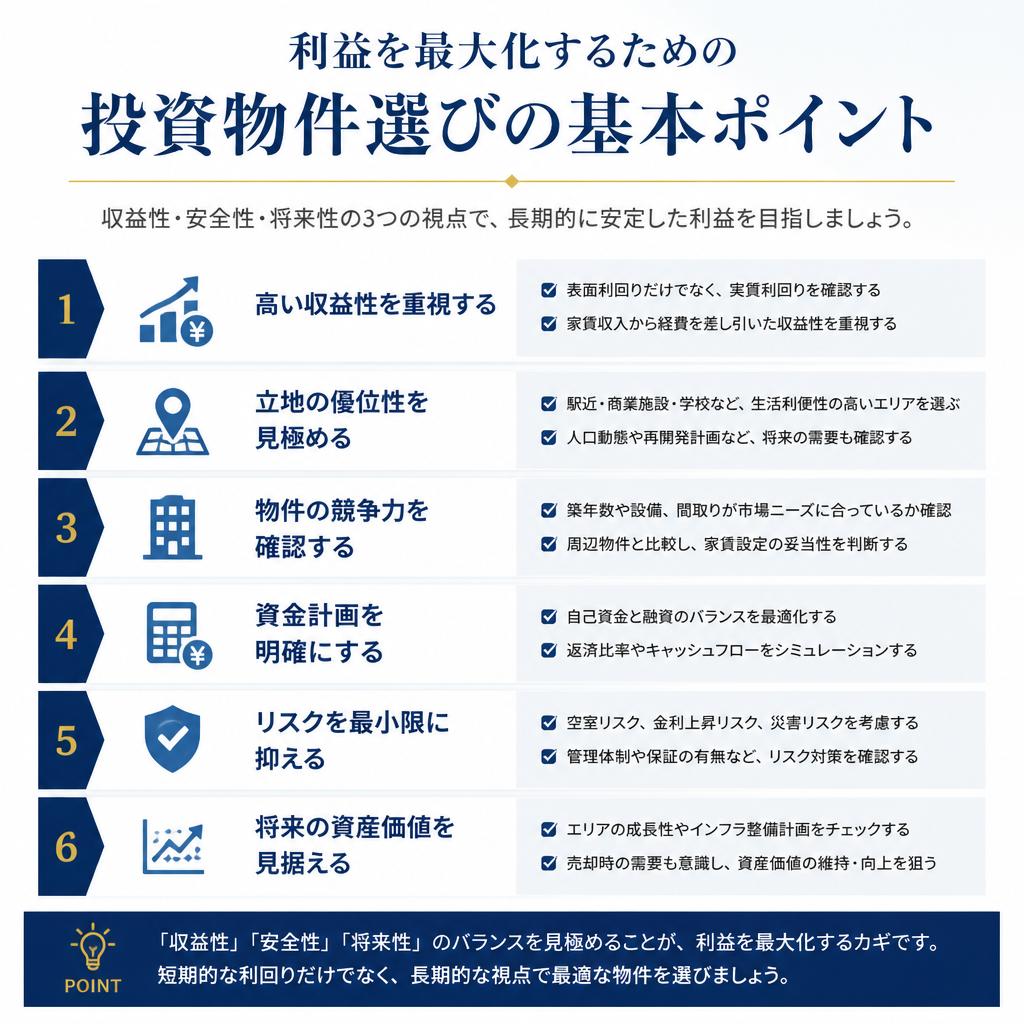 2. 投資物件選びのポイント