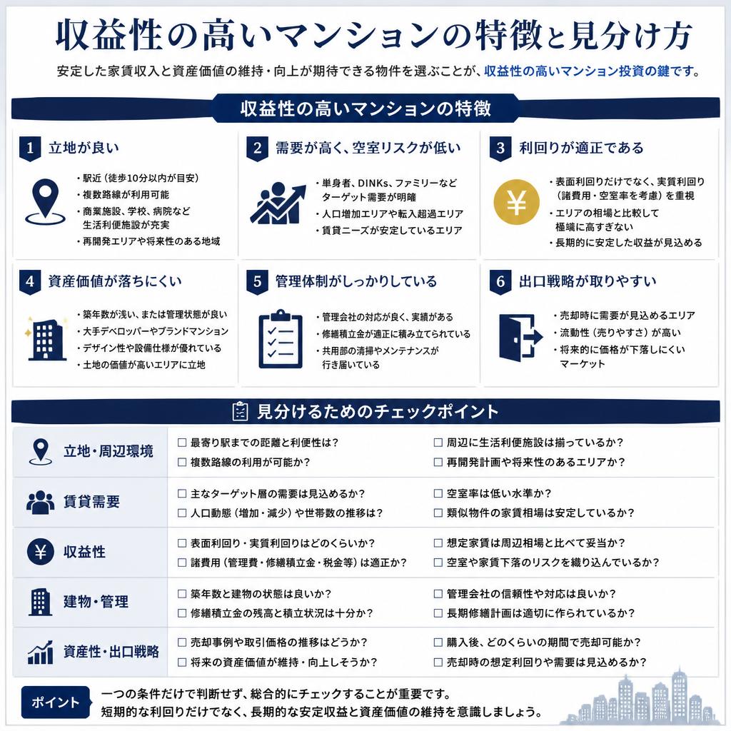 4. 収益性が高いマンションとは?