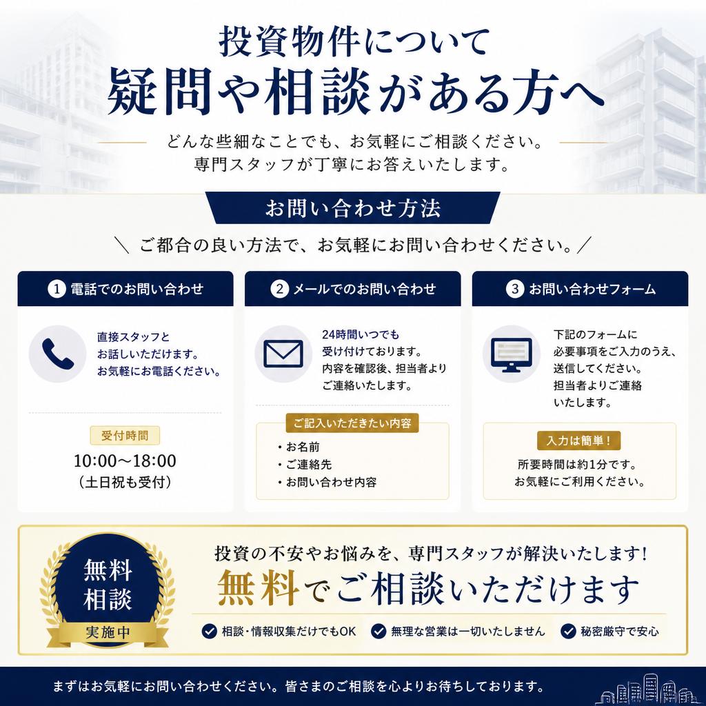 7. お問い合わせと無料相談のご案内