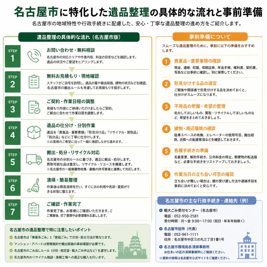 2. 名古屋市での遺品整理の流れ