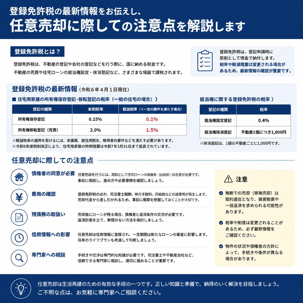 登録免許税が任意売却に与える影響