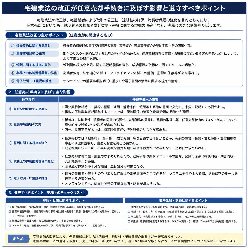 宅建業法の変更と任意売却の関係性