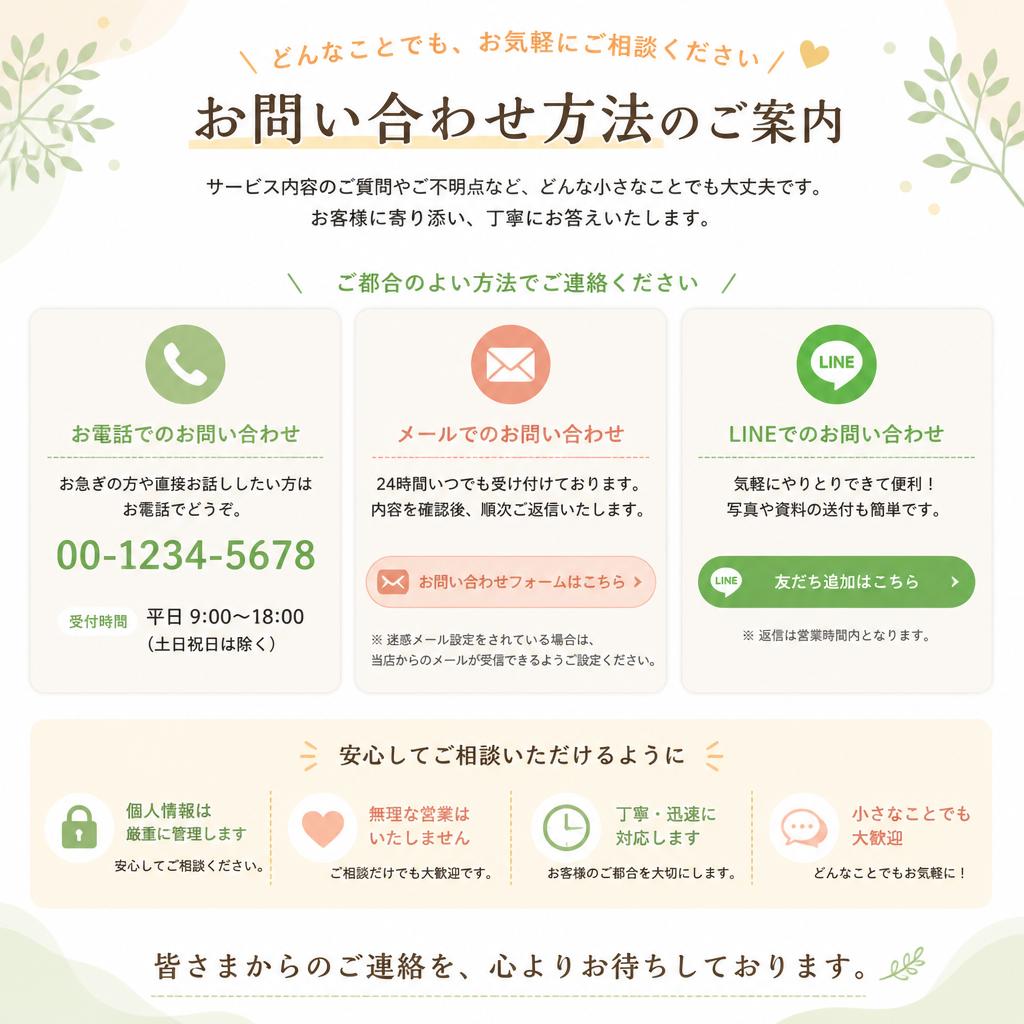 まずはお気軽にご相談を