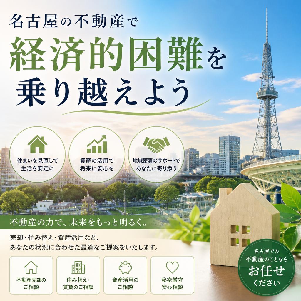 『名古屋の不動産で借金返済』借金苦しいから解放‼