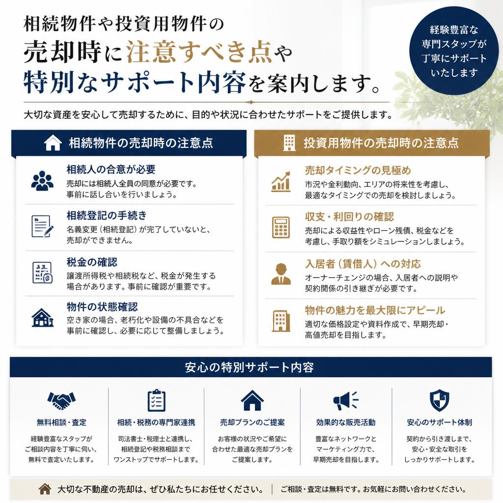 5. 相続や投資用物件の特殊事情