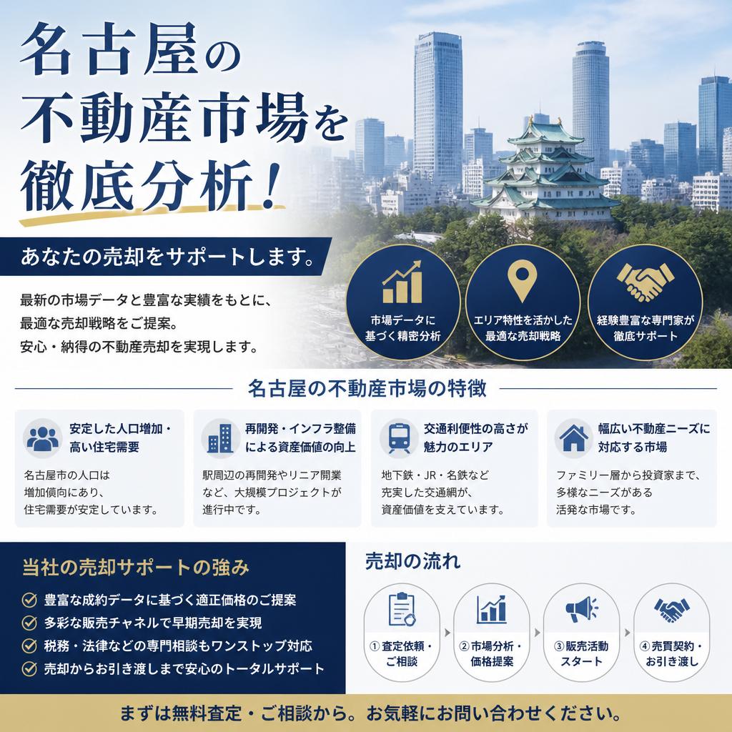 （名古屋の不動産市場）株式会社クリスタルがあなたの売却をサポートします‼