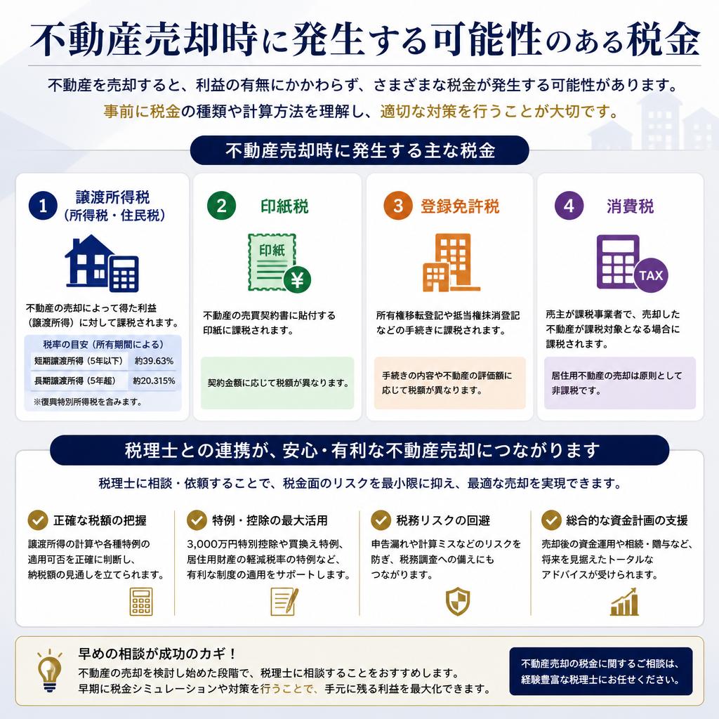 不動産売却の際に考慮すべき税金