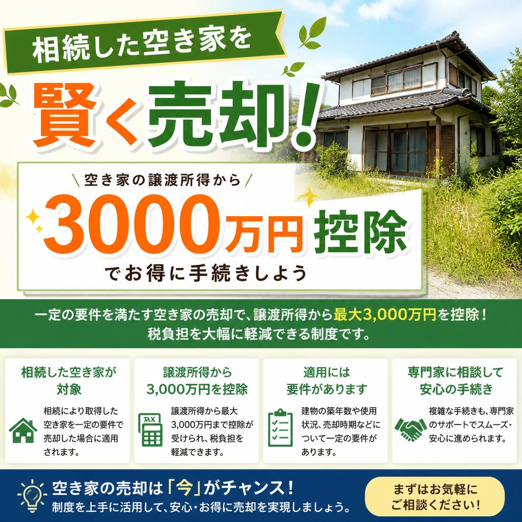（愛知県名古屋市）相続した空き家の売却で3000万円控除‼