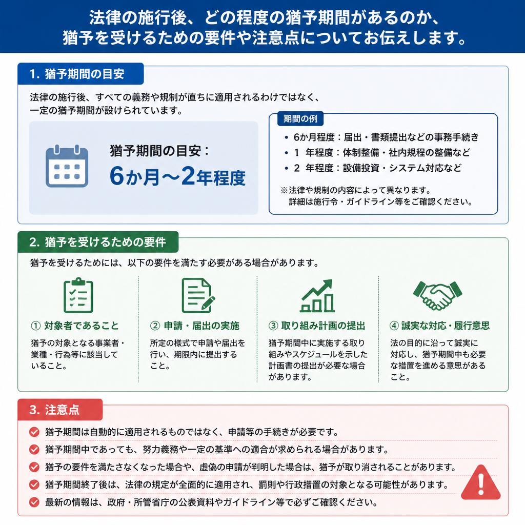 4. 猶予期間について