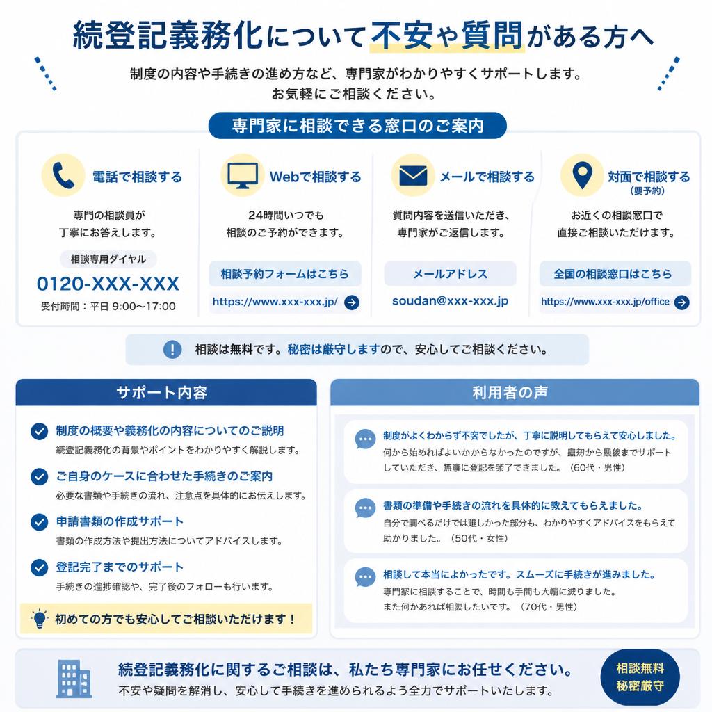 7. 専門家への無料相談窓口のご案内