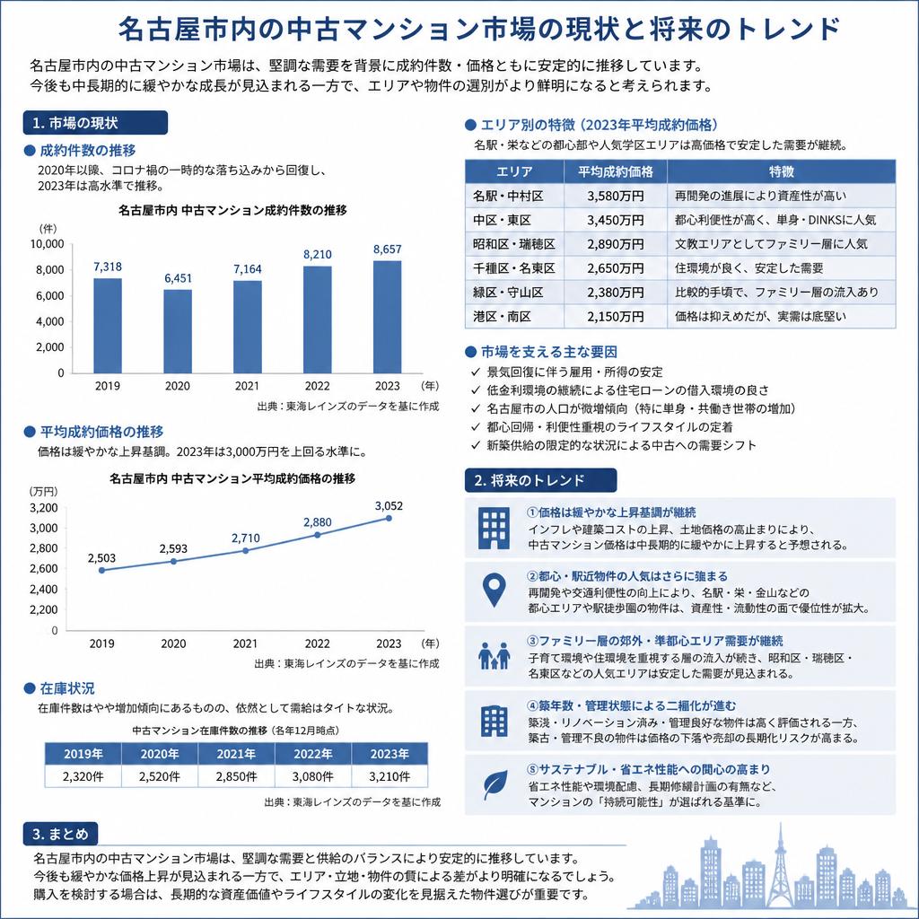 名古屋の中古マンション市場の動向