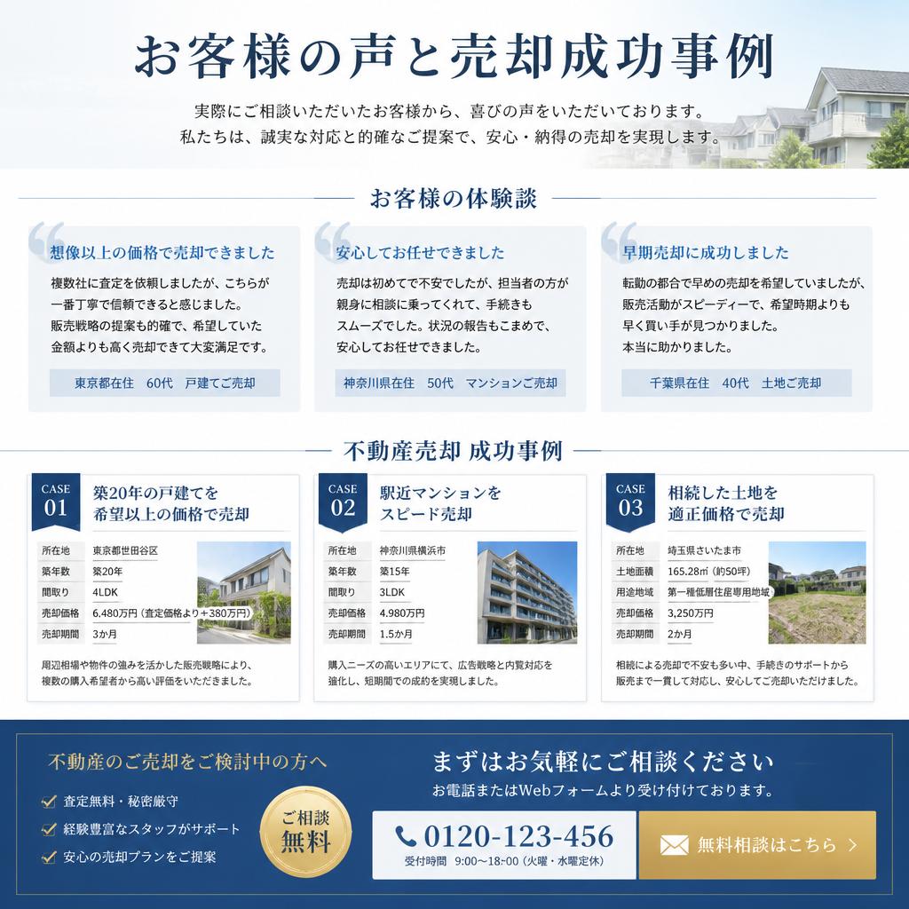 お客様の声と実績紹介