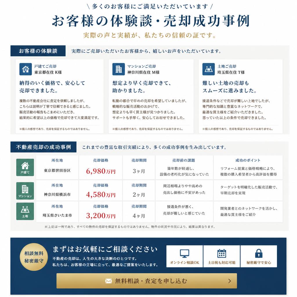 お客様の声と実績紹介