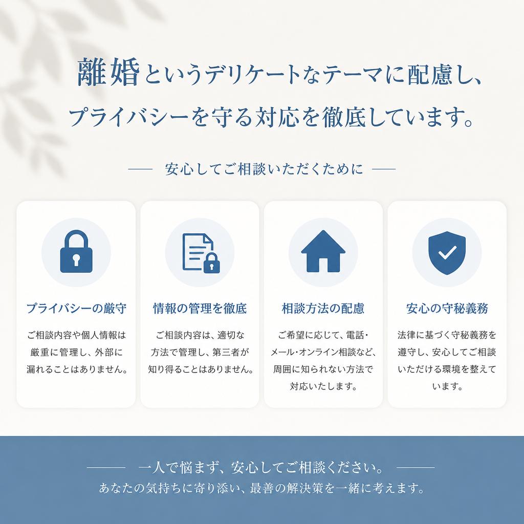 プライバシーを守る安心の対応