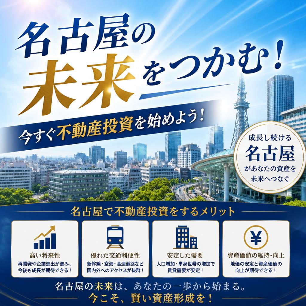 （名古屋不動産投資が今熱い）今すぐ不動産投資を始めよう‼