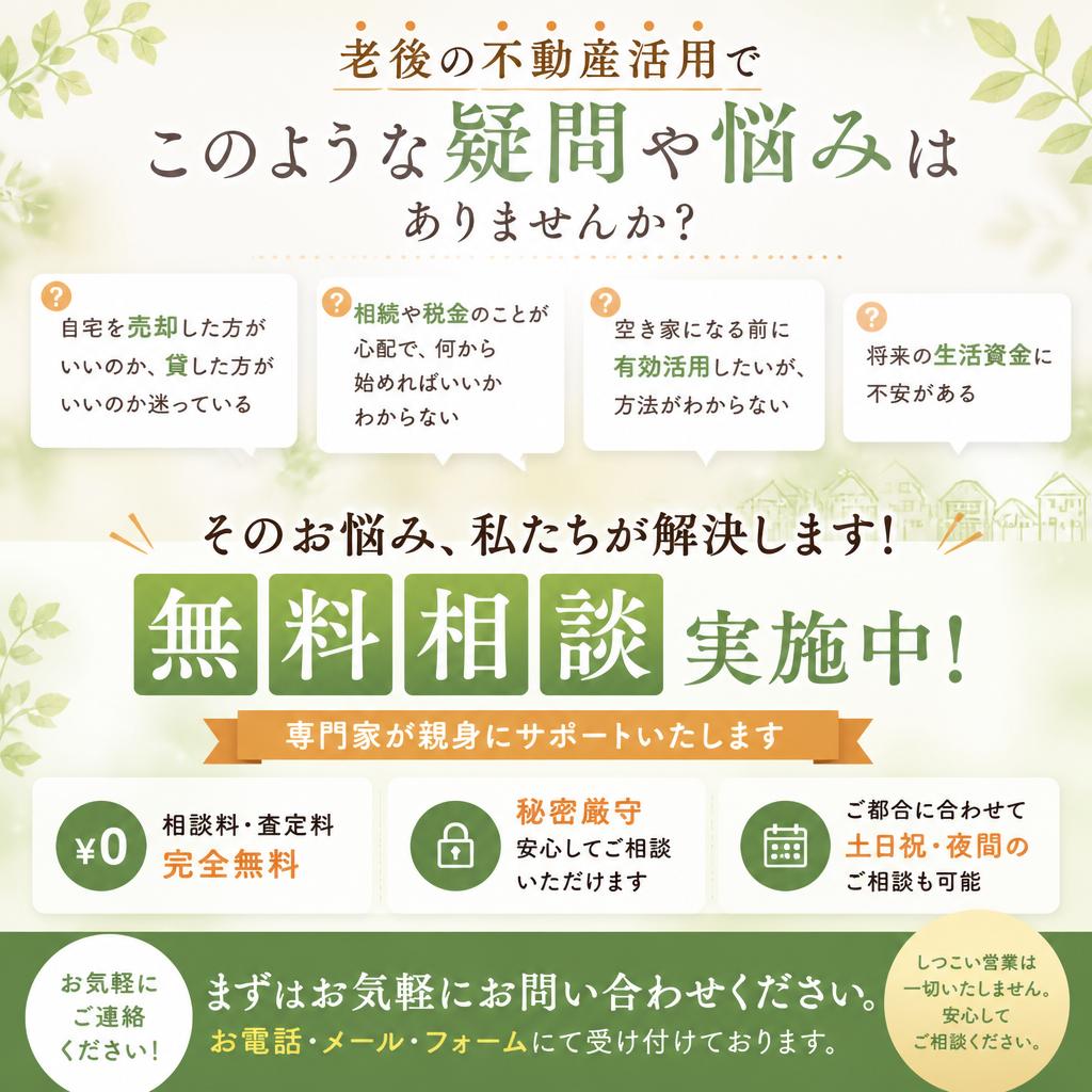 まずは無料相談を！お気軽にお問い合わせください